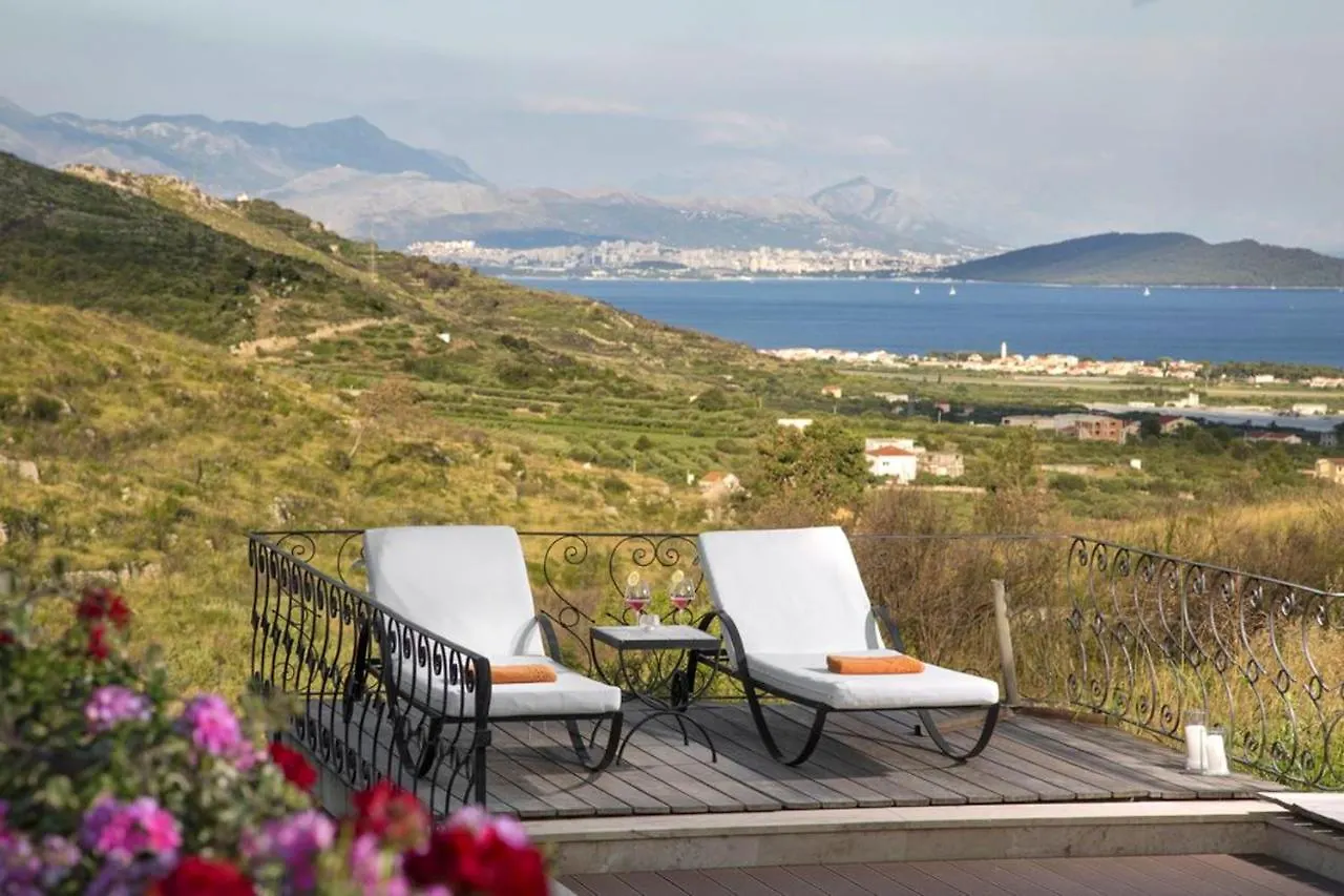 Panoramic Villa Prgomet: Sea View Retreat with Private Pool Plano