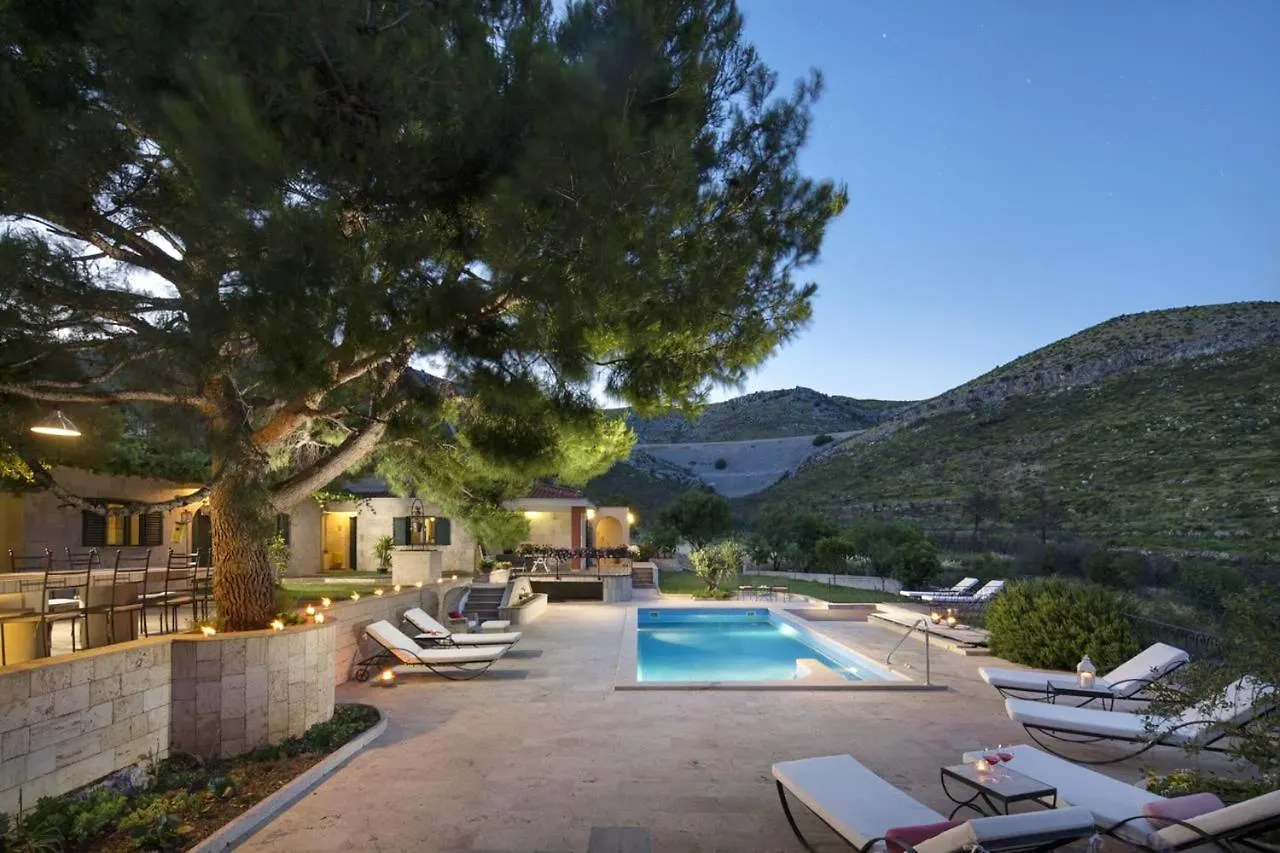 Panoramic Villa Prgomet: Sea View Retreat with Private Pool Plano