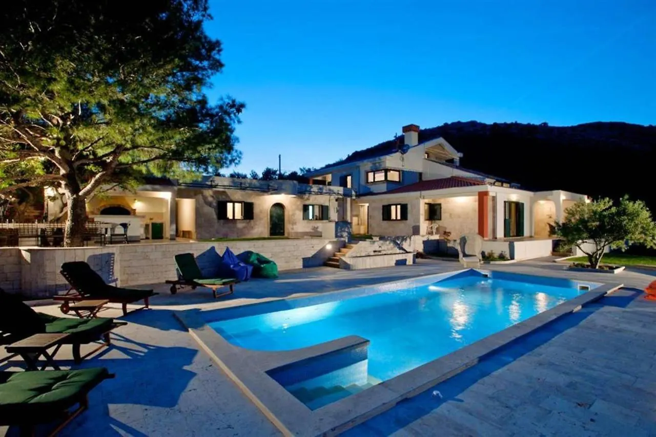 Panoramic Villa Prgomet: Sea View Retreat with Private Pool Plano