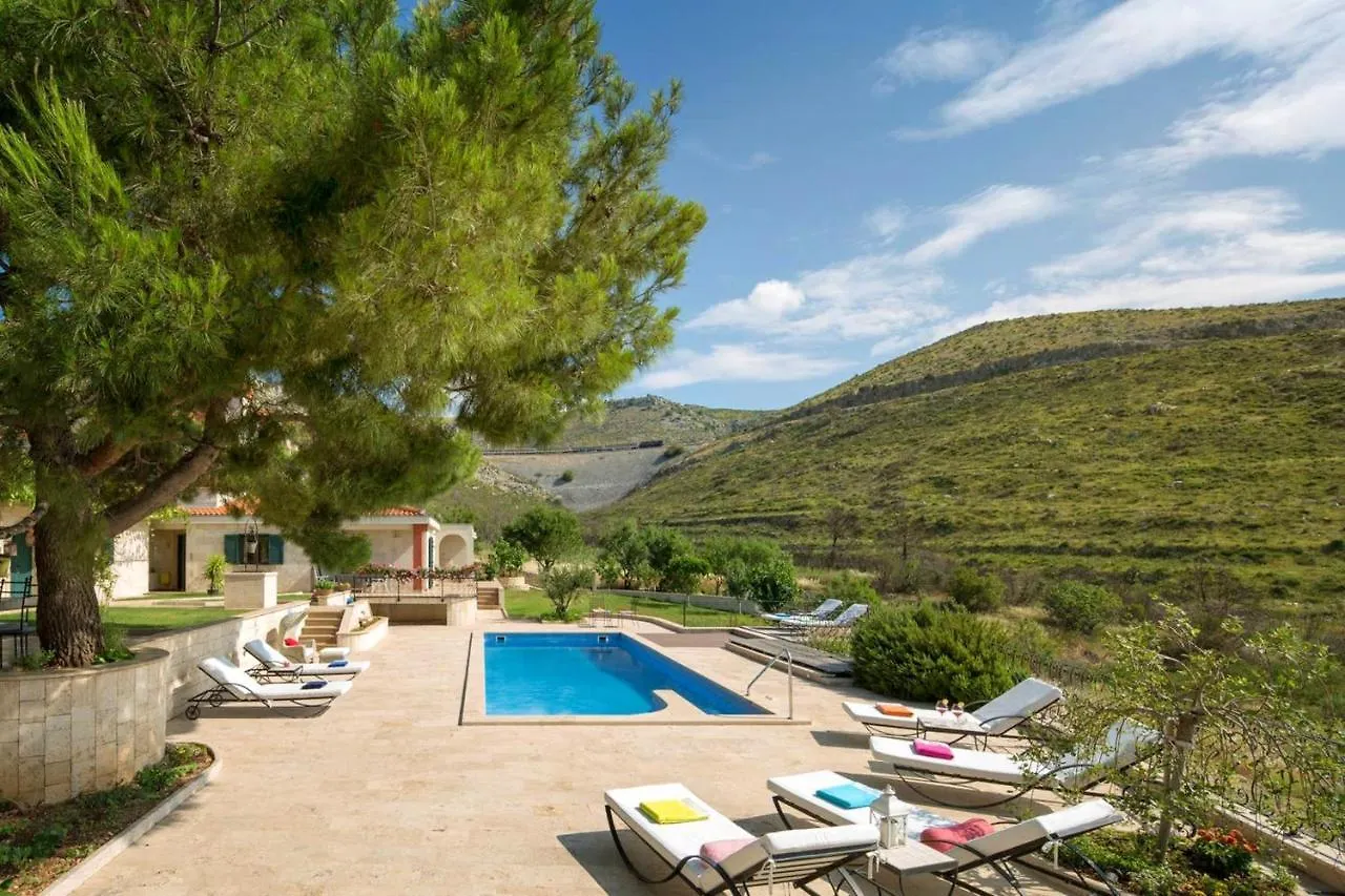 Panoramic Villa Prgomet: Sea View Retreat with Private Pool Plano