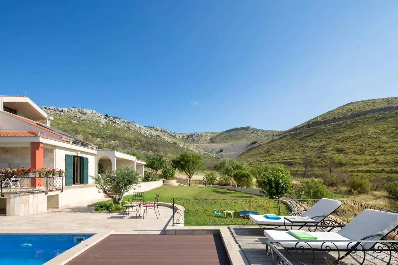 Panoramic Villa Prgomet: Sea View Retreat with Private Pool Plano